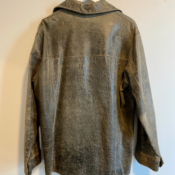 Distressed leather Guess jacket - Picture 2 of 5